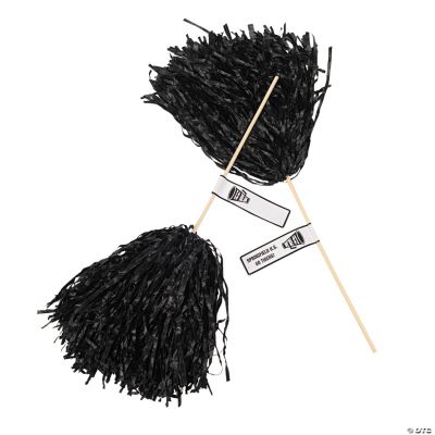 Personalized Black Pom-Poms