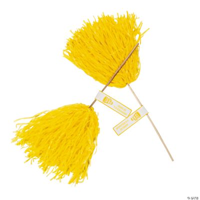 Personalized Yellow Pom-Poms
