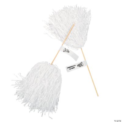 Personalized White Pom-Poms