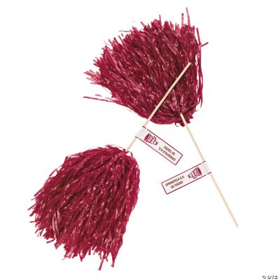 Personalized Burgundy Pom-Poms