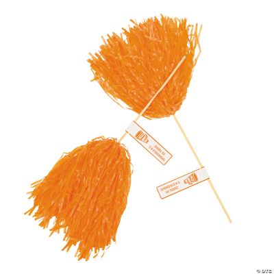 Personalized Orange Pom-Poms