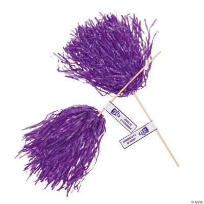 Personalized Purple Pom-Poms