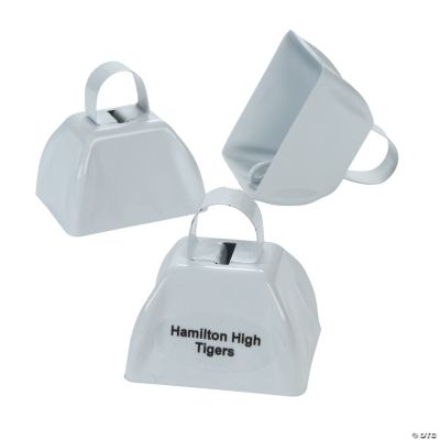 Personalized White Cowbells