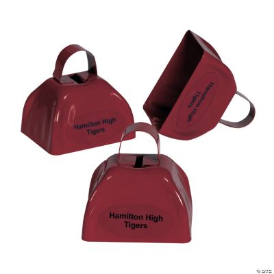 Personalized Burgundy Cowbells