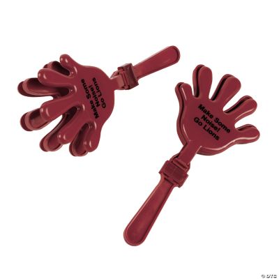 Personalized Burgundy Hand Clappers