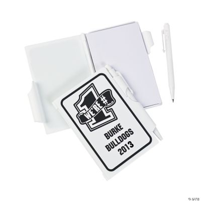 Personalized Black Team Spirit Notepad With Pen Cases