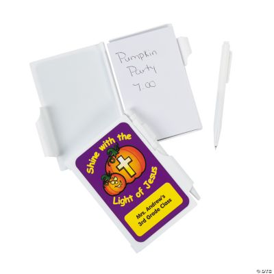 Personalized Christian Pumpkin Notepad With Pen Cases