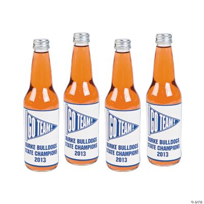 Personalized Team Spirit Bottle Labels - Blue