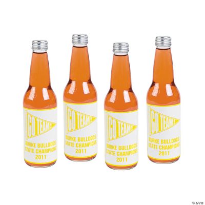 Personalized Yellow Team Spirit Bottle Labels