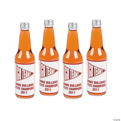 Personalized Burgundy Team Spirit Bottle Labels