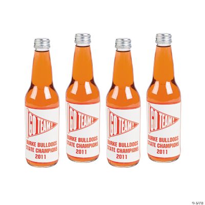 Personalized Red Team Spirit Bottle Labels