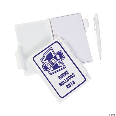 Personalized Purple Team Spirit Notepad With Pen Cases