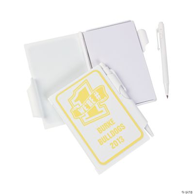 Personalized Yellow Team Spirit Notepad With Pen Cases
