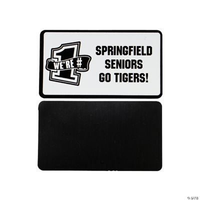 Personalized Black Team Spirit Magnets