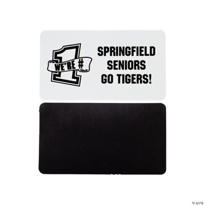 Personalized White Team Spirit Magnets