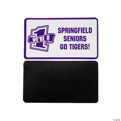 Personalized Purple Team Spirit Magnets