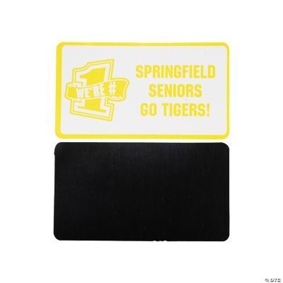 Personalized Yellow Team Spirit Magnets
