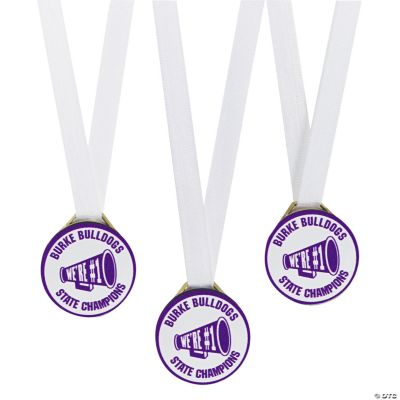 Personalized Purple Team Spirit Medals