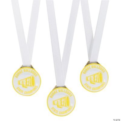 Personalized Yellow Team Spirit Medals