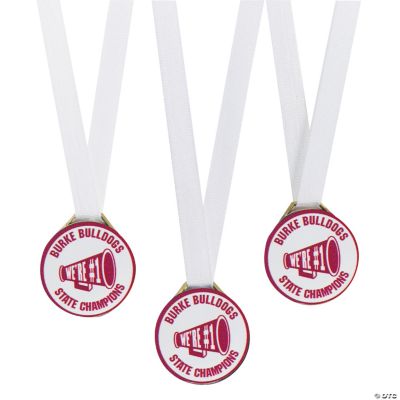 Personalized Burgundy Team Spirit Medals