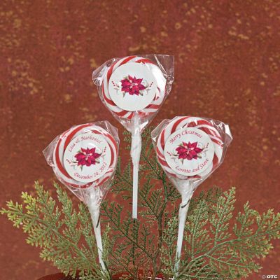Personalized Poinsettia Swirl Pops