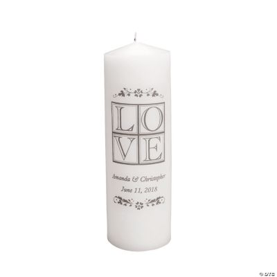 Personalized “Love” Pillar Candle