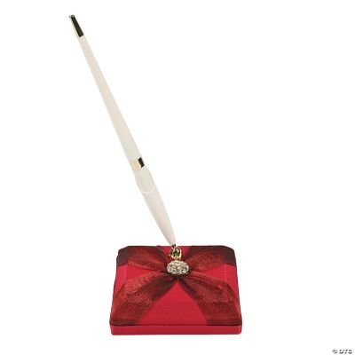 Red On Red Wedding Pen Holder