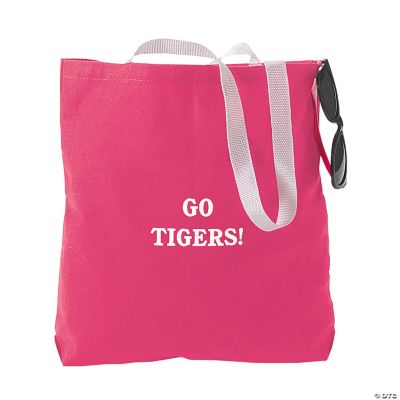 Personalized Large Tote Bags - Dark Pink