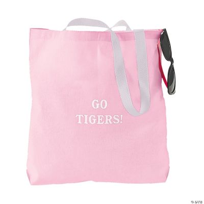 Personalized Large Tote Bags - Light Pink