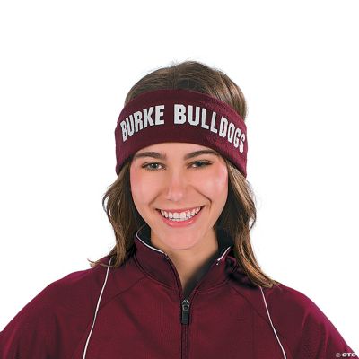 Personalized Burgundy Headbands