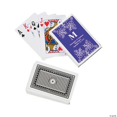 Purple Personalized Monogram Wedding Playing Cards