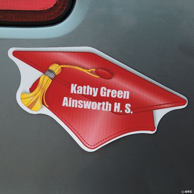 Personalized Red Graduation Magnets