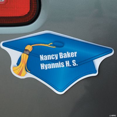 Personalized Blue Graduation Magnets