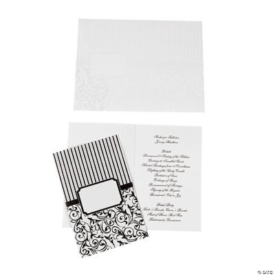 Black & White Wedding Programs