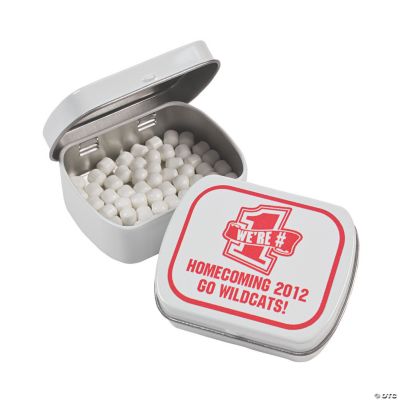 Personalized School Spirit Orange Mint Tins