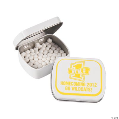 Personalized School Spirit Yellow Mint Tins