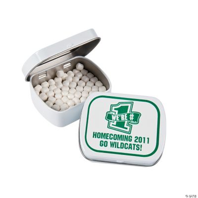 Personalized School Spirit Green Mint Tins