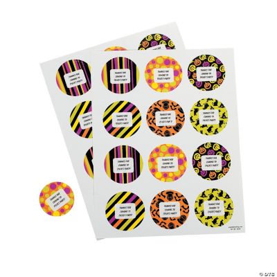 Personalized Iconic Print Halloween Favor Labels