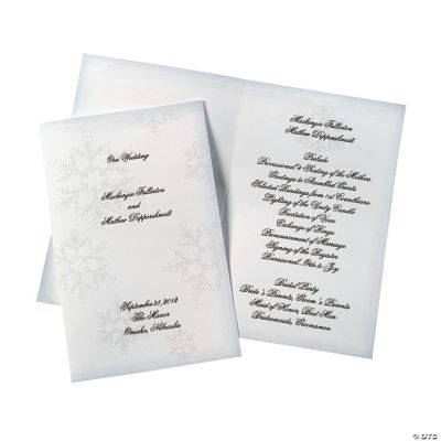 Winter Wedding Programs