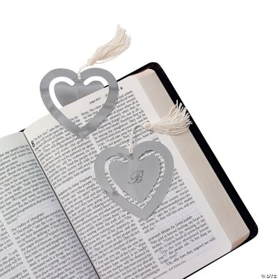 Personalized Heart Bookmark With Monogram