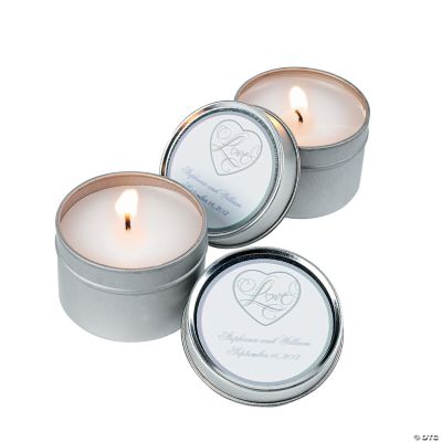 Personalized “Love” Wedding Candle Tins
