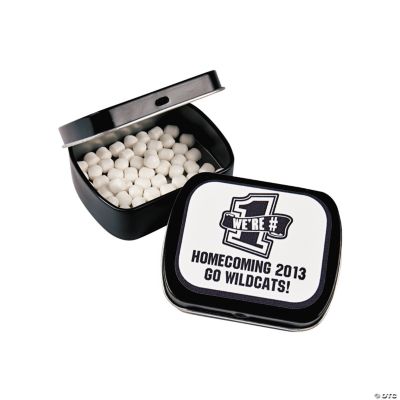 Personalized School Spirit Black Mint Tins