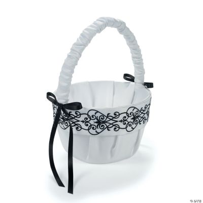 Black & White Wedding Basket