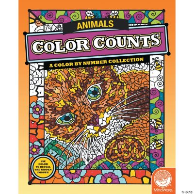 Color Counts Animals, Creative Activities, Coloring Books Mindware