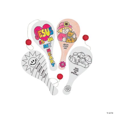 Color Your Own Religious Paddleball Games