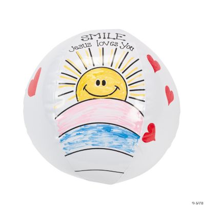 Inflatable Color Your Own Religious Beach Balls