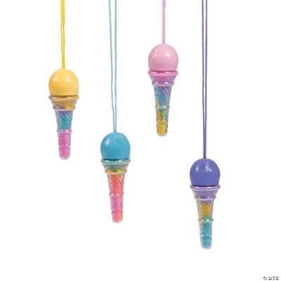 Ice Cream Cone Sand Art Bottle Necklaces