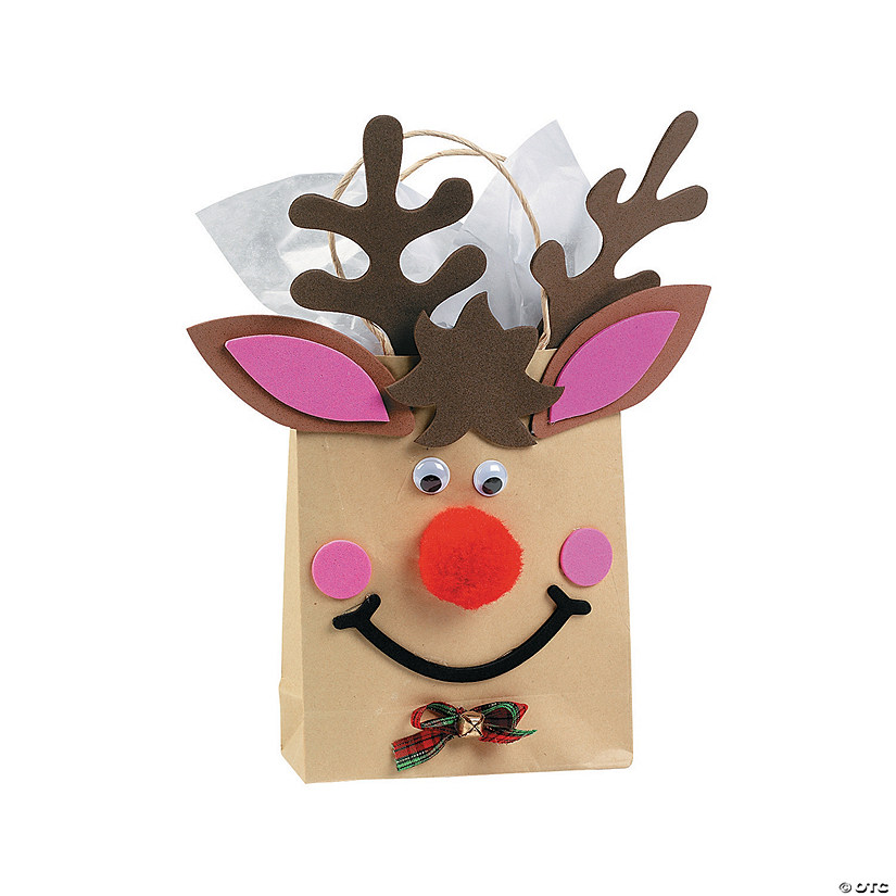 Reindeer Paper Gift Bag Craft Kit