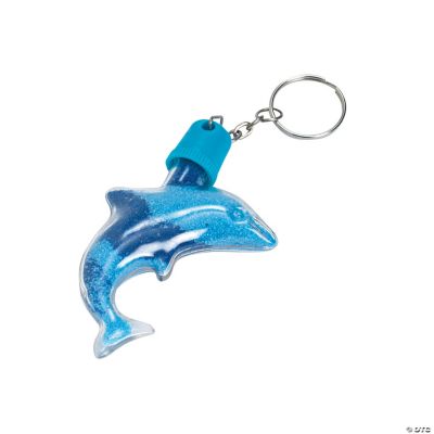 Dolphin Sand Art Bottle Key Chains