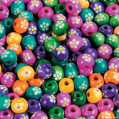 Flower Print Beads